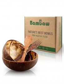 Bambaw skåla av kokosnötter smoothie bowl