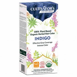 cultivators hårfärg organic herbal hair color indigo blue blå