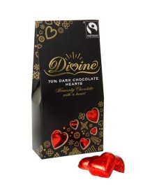 Devine mörk choklad hjärtan present