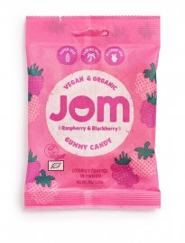 Ekologiskt vegan godis Jom organic raspberry hallon blackberry björnbär