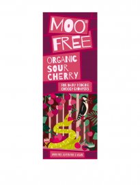 Moo free choklad mjölkfri vegan glutenfri chocolate sour cherry
