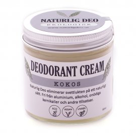 Naturlig Deo, Ekologisk Deodorant Cream Kokos 60 ml