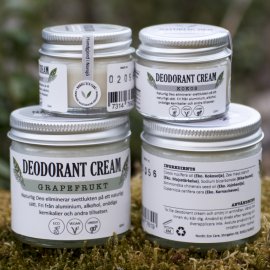 Naturlig Deo, Ekologisk Deodorant Cream Grapefrukt 15 ml