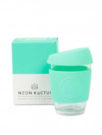 Neon Kactus kaffemugg  glas och silikon 340 ml