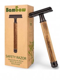 Säkerhetsrakhyvel i rostfritt stål och bambu Bambaw