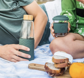 SOL Cups kaffemugg  glas och silikon 236 ml