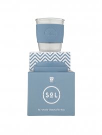 SOL Cups kaffemugg  glas och silikon 236 ml