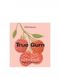 True Gum naturligt vegan tuggummi raspberry vanilla