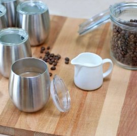 Isolerat dricksglas mugg rostfritt stål u-konserve