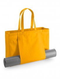 Yogaväska bag tote gul amber ekologisk yoga bomull canvas väska bag