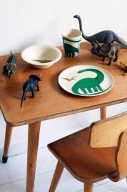 Zuperzozial matset i bambu hungry dino