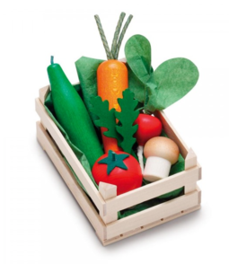 Grönsaker i trä leksaker