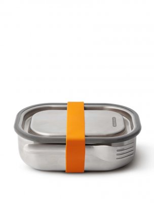 läckagesäker Matlåda rostfritt stål 600 ml Black + Blum