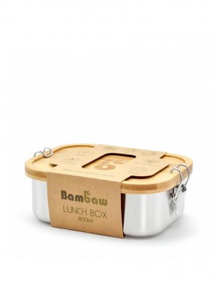 Bambaw matlåda rostfritt stål bambu