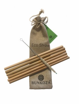 Sugrör i bambu diskborste bunkoza