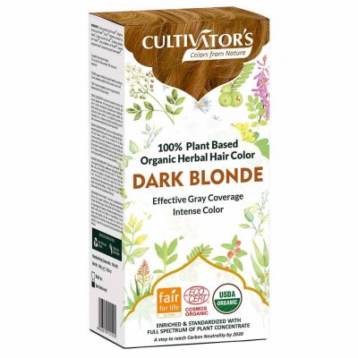 cultivators hårfärg organic herbal hair color dark blond mörkblond blond
