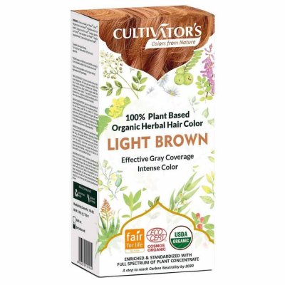 cultivators hårfärg organic herbal hair color light brown ljusbrun brun