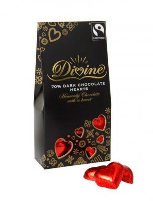 Devine mörk choklad hjärtan present