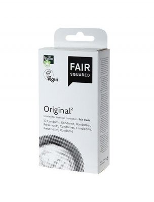 Rättvisemärkta kondomer i naturgummi condoms fair squared