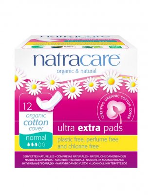 Natracare Binda Ultra extra Regular Ultratunn med vingar 14 st