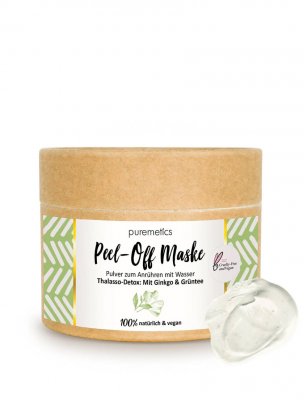 Puremetics naturlig peel-off mask detox green tea ginkgo