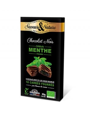 Saveurs & Nature ekologiska chokladpraliner mint mynta
