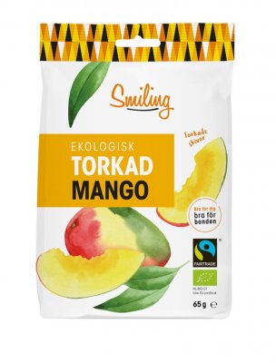 Smiling torkad mango nyttiga snacks