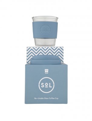 SOL Cups kaffemugg  glas och silikon 236 ml