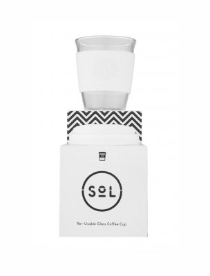 SOL Cups kaffemugg  glas och silikon 354 ml