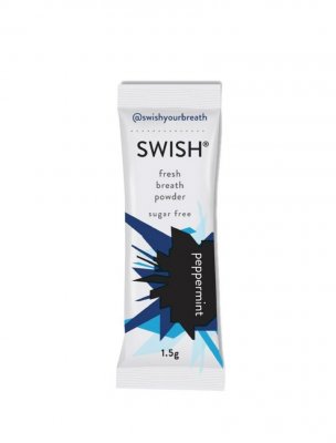 Swish pulver mot dålig andedräkt, peppermint