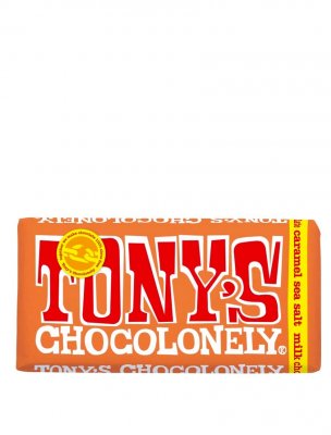 Tony's Chocolonely Milk Chocolate Caramel Sea Salt, 180 g