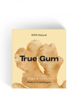 True Gum naturligt vegan tuggummi ginger tumeric